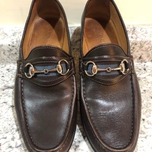 Men’s Brown Leather Gucci Horsebit loafers